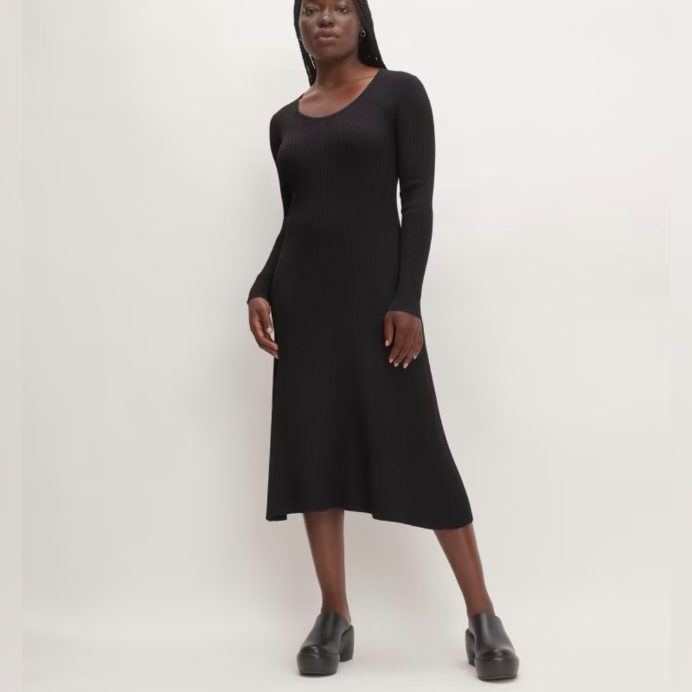 Everlane The Ribbed Scoopneck Dress New